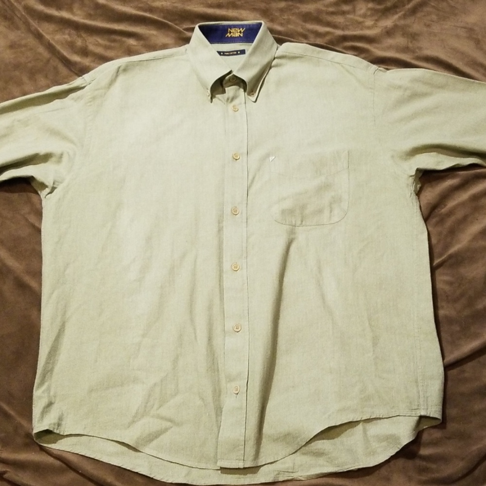 New Man Long Sleeve Button Down